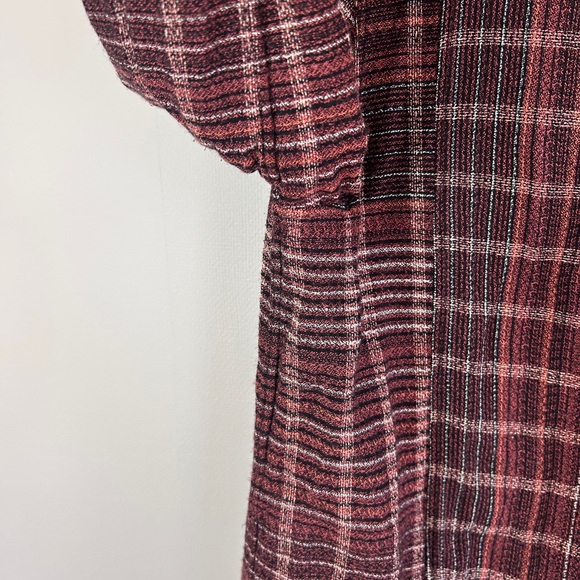 BILLY REID Plaid Italian Button Top Heritage Equestrian Academia Viscose Size XS - Picture 6 of 16